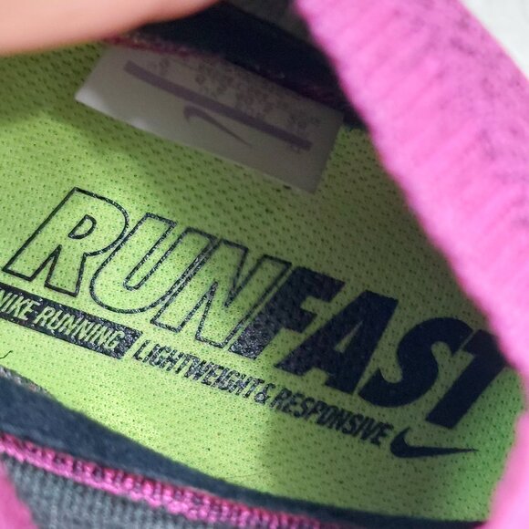 Nike Women's Zoom All Out Flyknit Wolf Grey Fire Pink 845361-004 US 9 - Picture 8 of 8